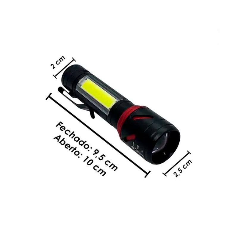 Lanterna Mega Night SQ-4226 LEDT6 10W 400mAh Com Zoom 3 Modos USB